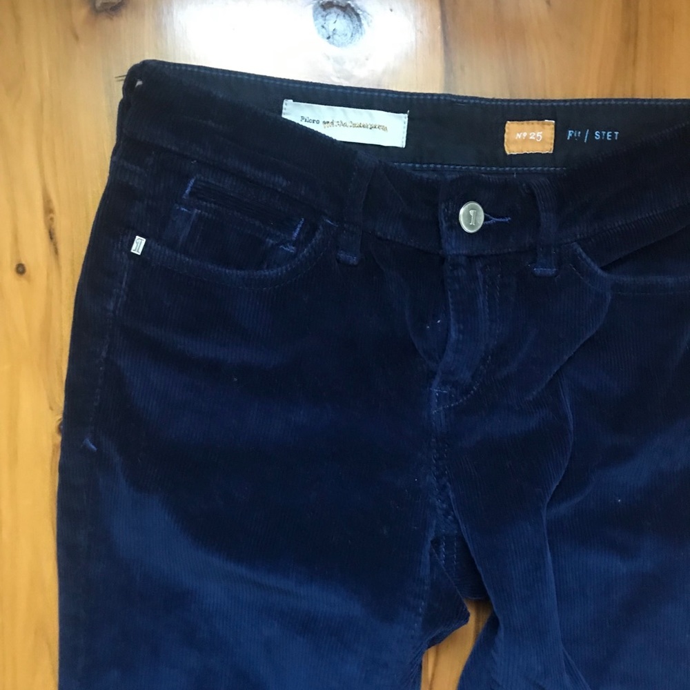 Anthropologie pilcro navy corduroy pants